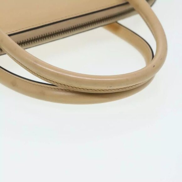 CELINE Hand Bag Leather 2way Beige Auth - Picture 4 of 16